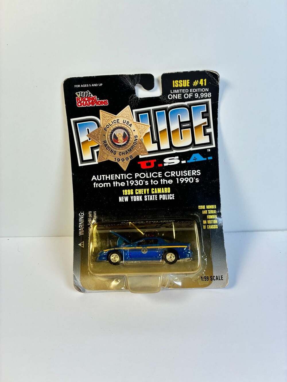 Racing Champions Police U.S.A. 1996 Chevy Camaro New York State Police Issue #41